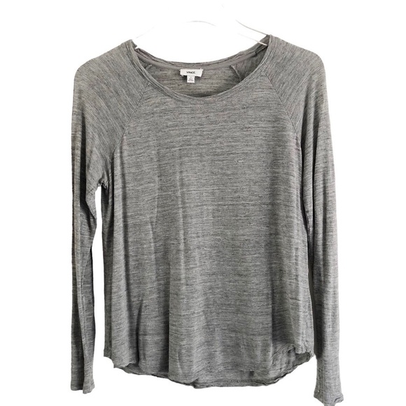 Vince Tops - Vince Scoop Neck Lightweight Long Sleeve Top XS